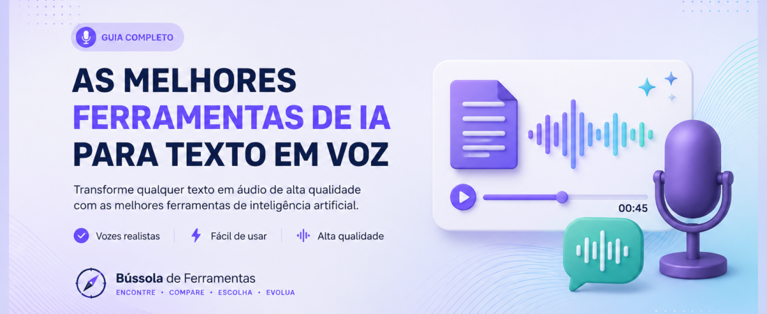 Melhores ferramentas de IA para transformar texto em voz em 2026